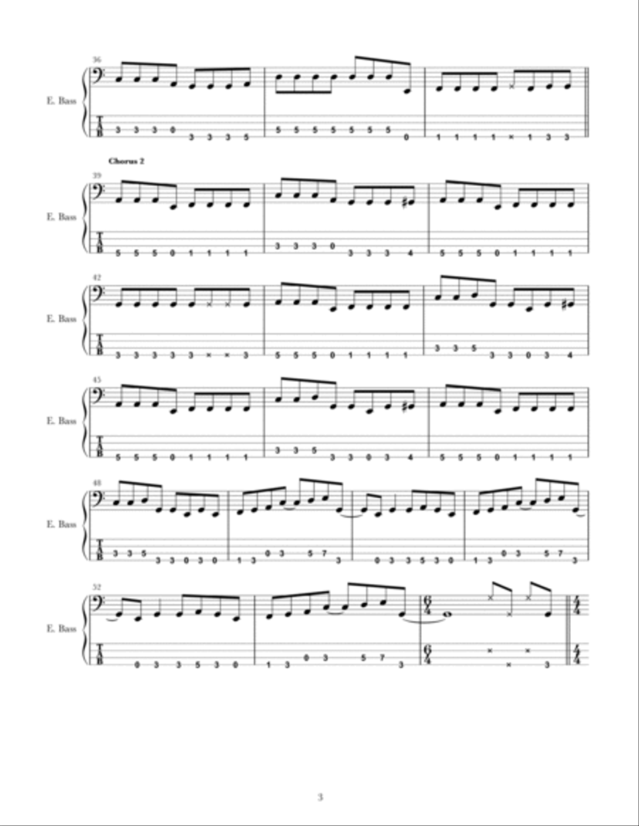 Follow Me (Zoey 101) Remix Guitar Tablature scores gallery preview page 3