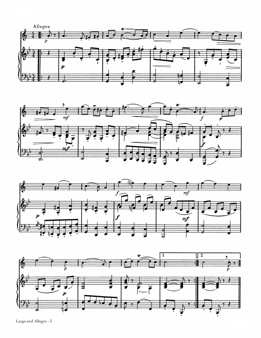 Largo And Allegro Largo And Allegro Tenor Saxophone scores gallery preview page 3