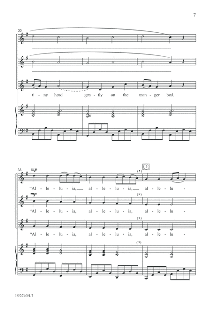 A Lullaby Alleluia A Lullaby Alleluia SSA scores gallery preview page 7