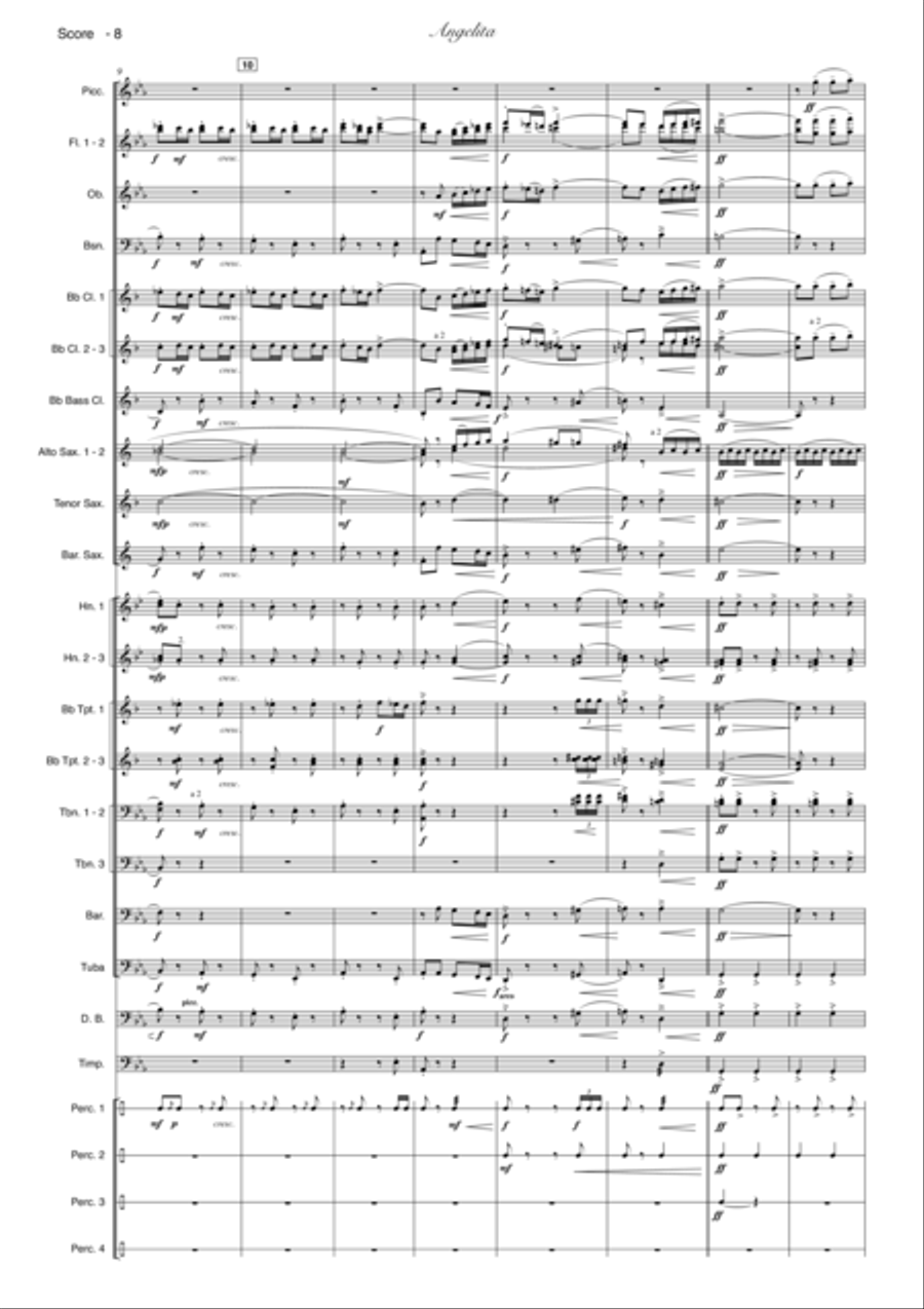 Angelita. Pasodoble Concert Band scores gallery preview page 3