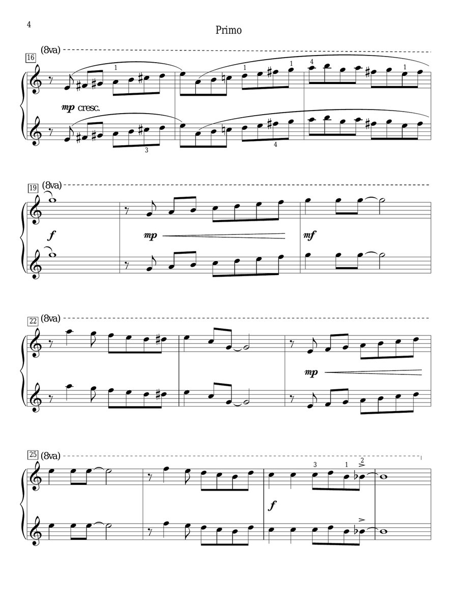Fifth Avenue Stroll Piano Duet scores gallery preview page 4