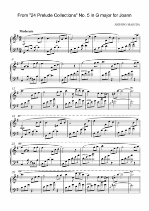 From "24 Prelude Collections" No. 5 in G major