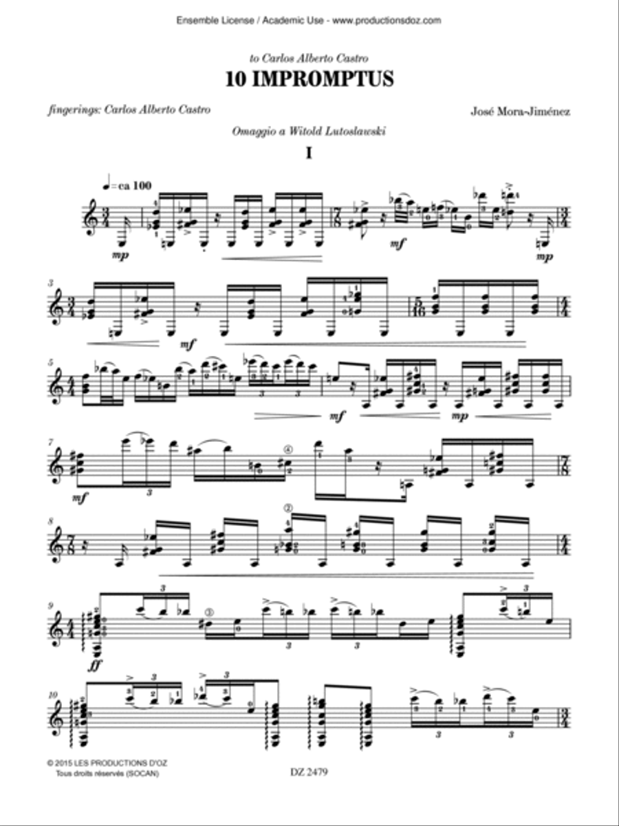 10 Impromptus Classical Guitar scores gallery preview page 5