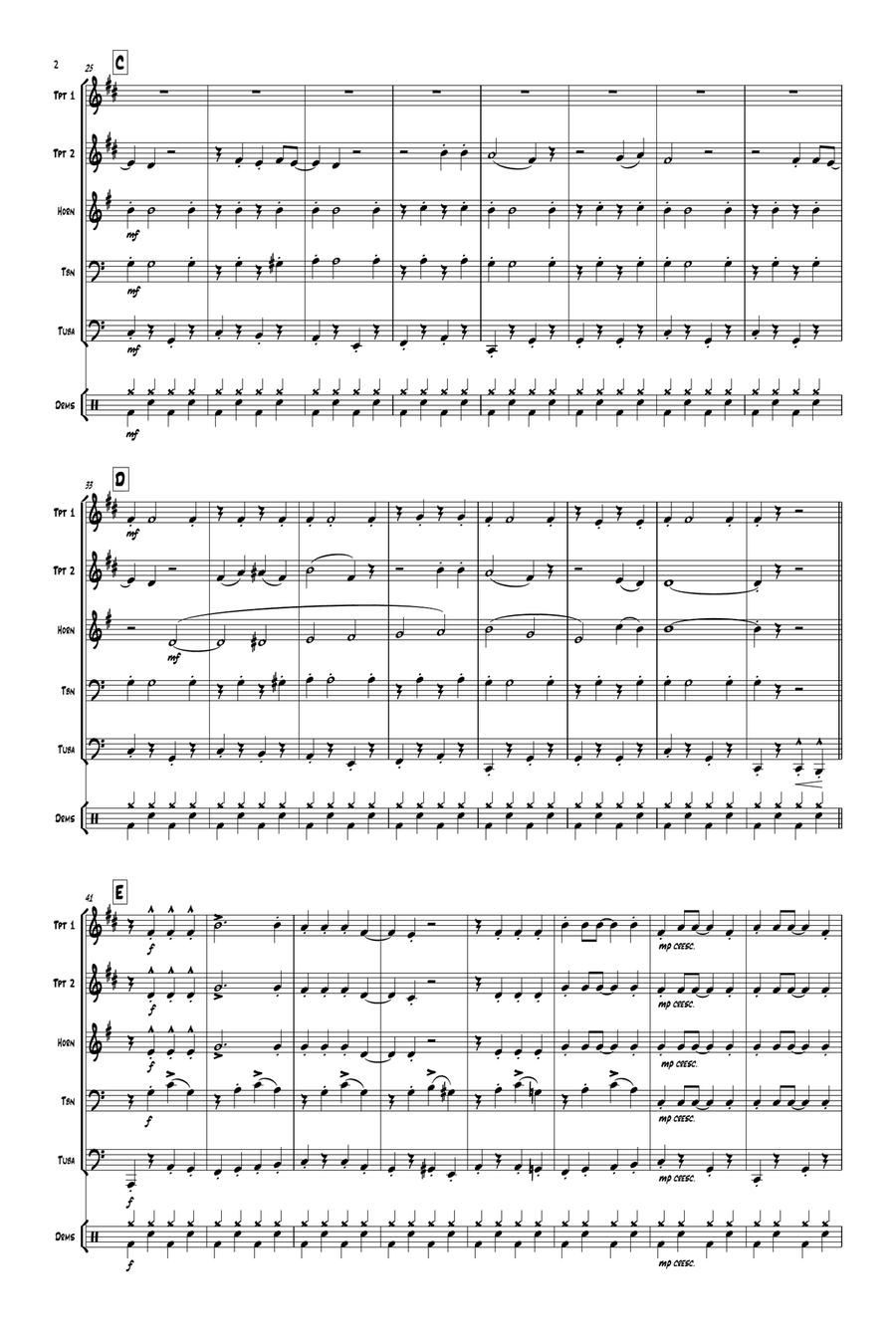 Merry Christmas Everyone Brass Ensemble scores gallery preview page 4