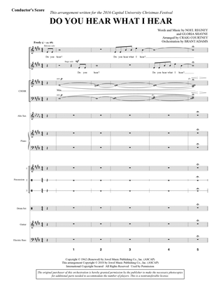 Book cover for Do You Hear What I Hear (arr. Craig Courtney) - Full Score
