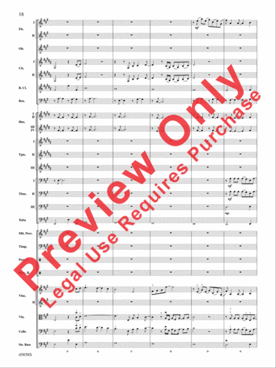 Hamilton, Suite from the Broadway Musical Full Orchestra scores gallery preview page 17