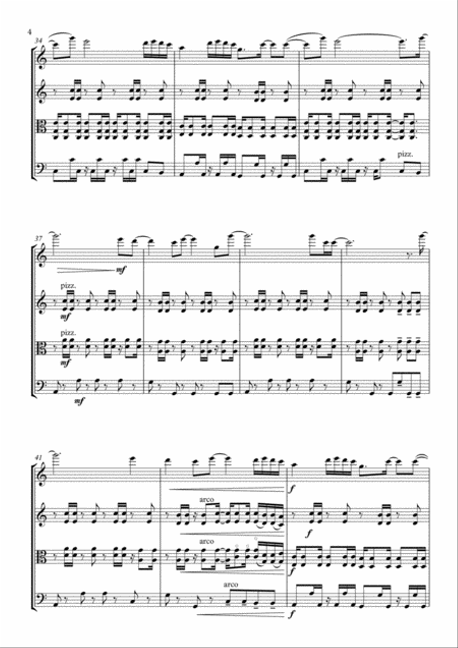 Ho Hey String Quartet scores gallery preview page 4