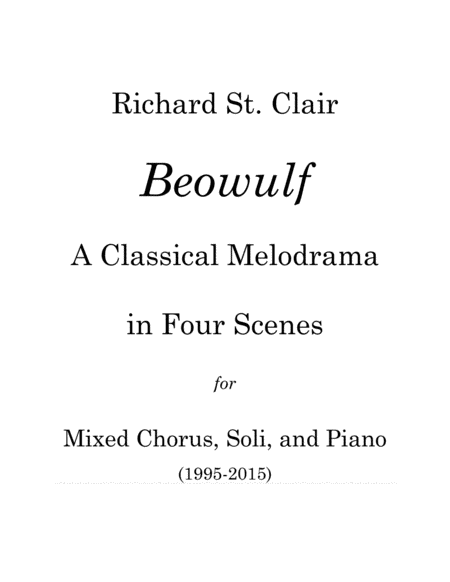Beowulf: A Classical Melodrama in Four Scenes for Chorus, Soiloists and Piano image number null