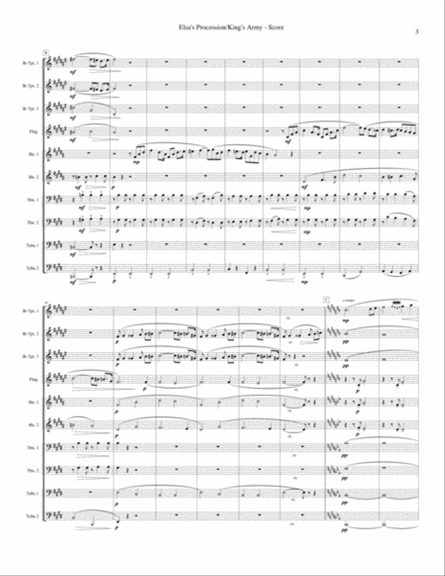 Scenes from Lohengrin: Elsa's Procession to the Cathedral and King's Army Assembles Brass Ensemble scores gallery preview page 4