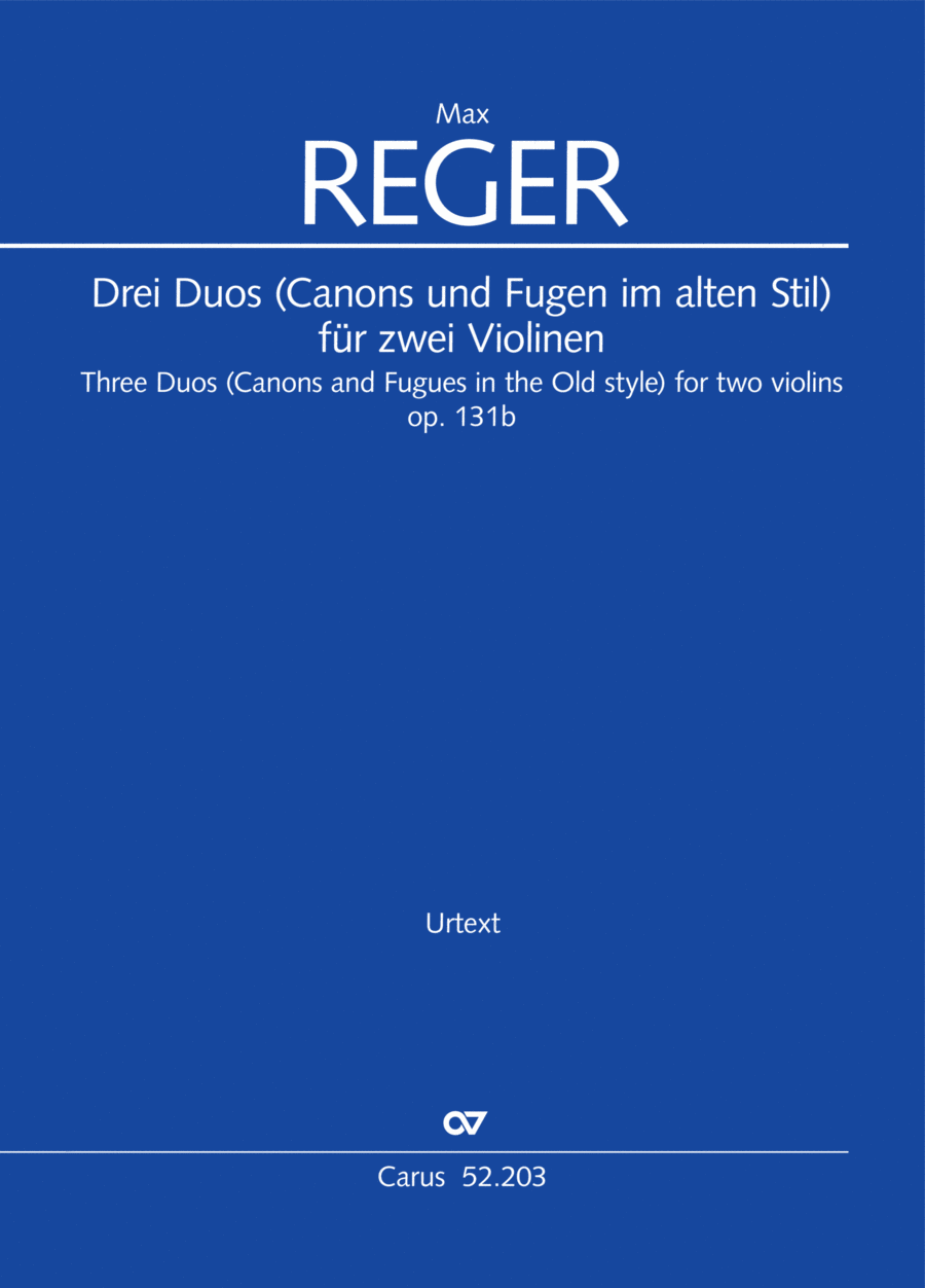 Three Duos (Canons and Fugues in the Old style) for two violins
