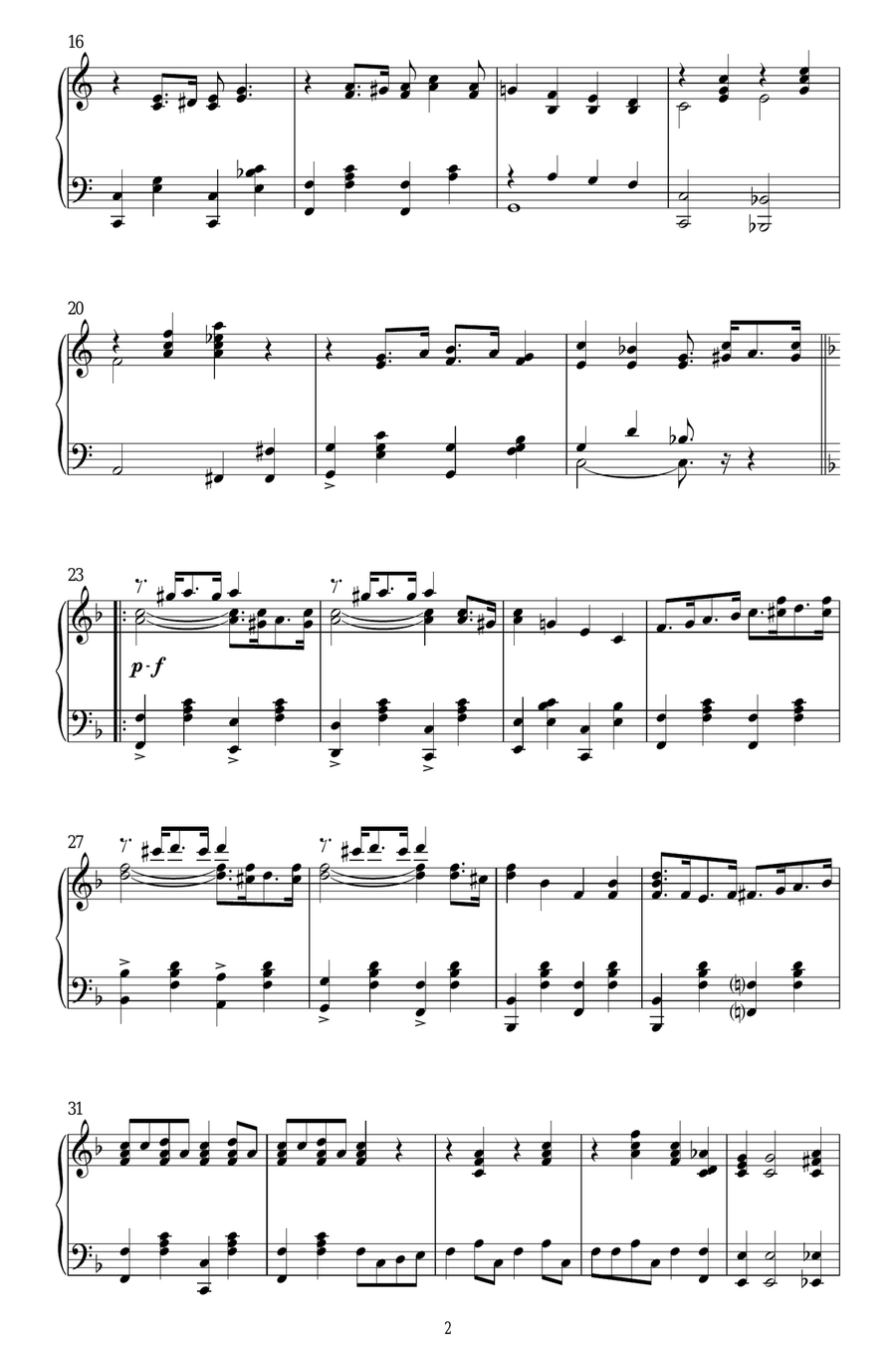 Alexander's Ragtime Band Piano Solo scores gallery preview page 2