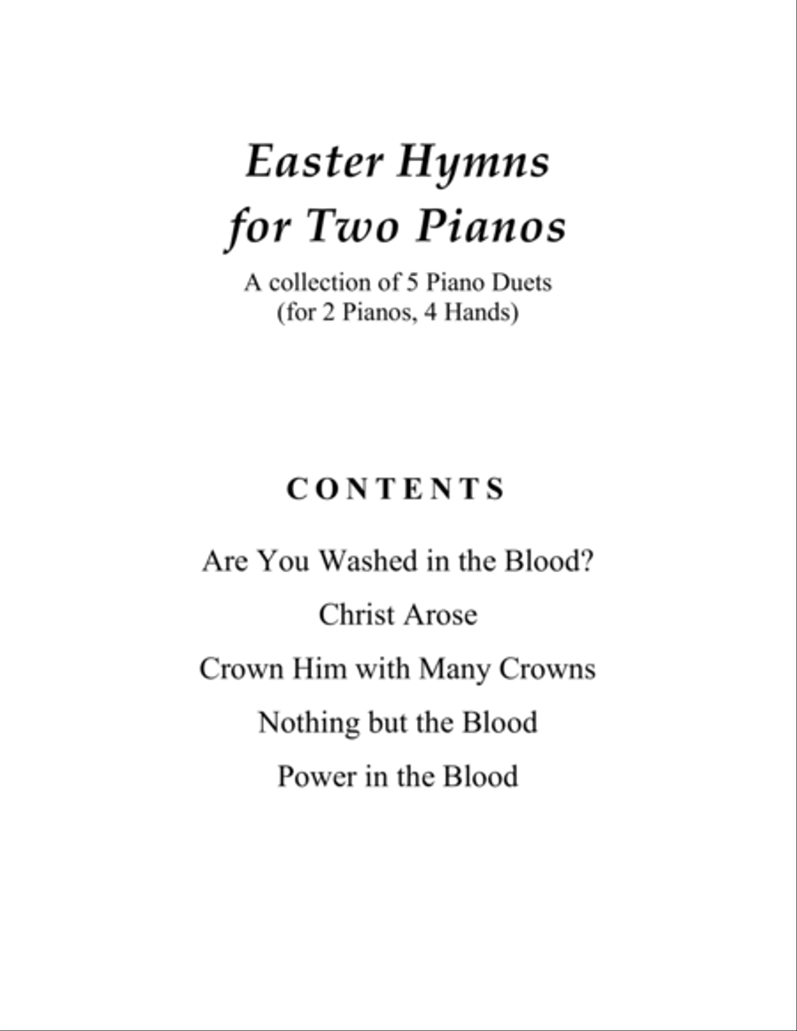 Easter Hymns for Two Pianos (A Collection of 5 Piano Duets for 2 Pianos, 4 Hands) 2 Pianos, 4-Hands scores gallery preview page 3