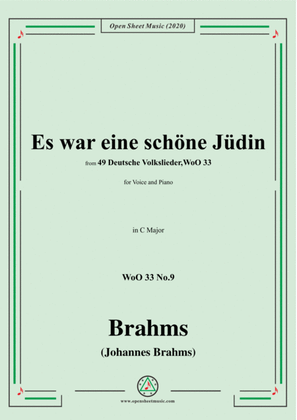 Brahms-Es war eine schöne Jüdin,WoO 33 No.9,in C Major,for Voice&Piano