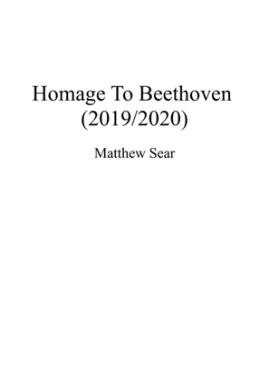Homage To Beethoven for solo piano