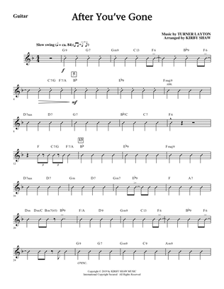 After You've Gone (from One Mo' Time) (arr. Kirby Shaw) - Guitar
