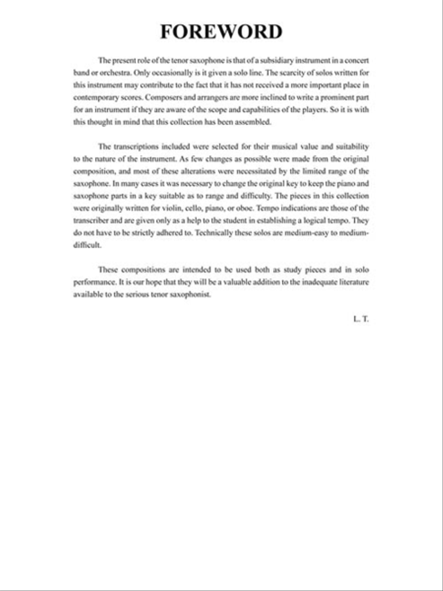 Solos for the Tenor Saxophone Player Tenor Saxophone scores gallery preview page 3
