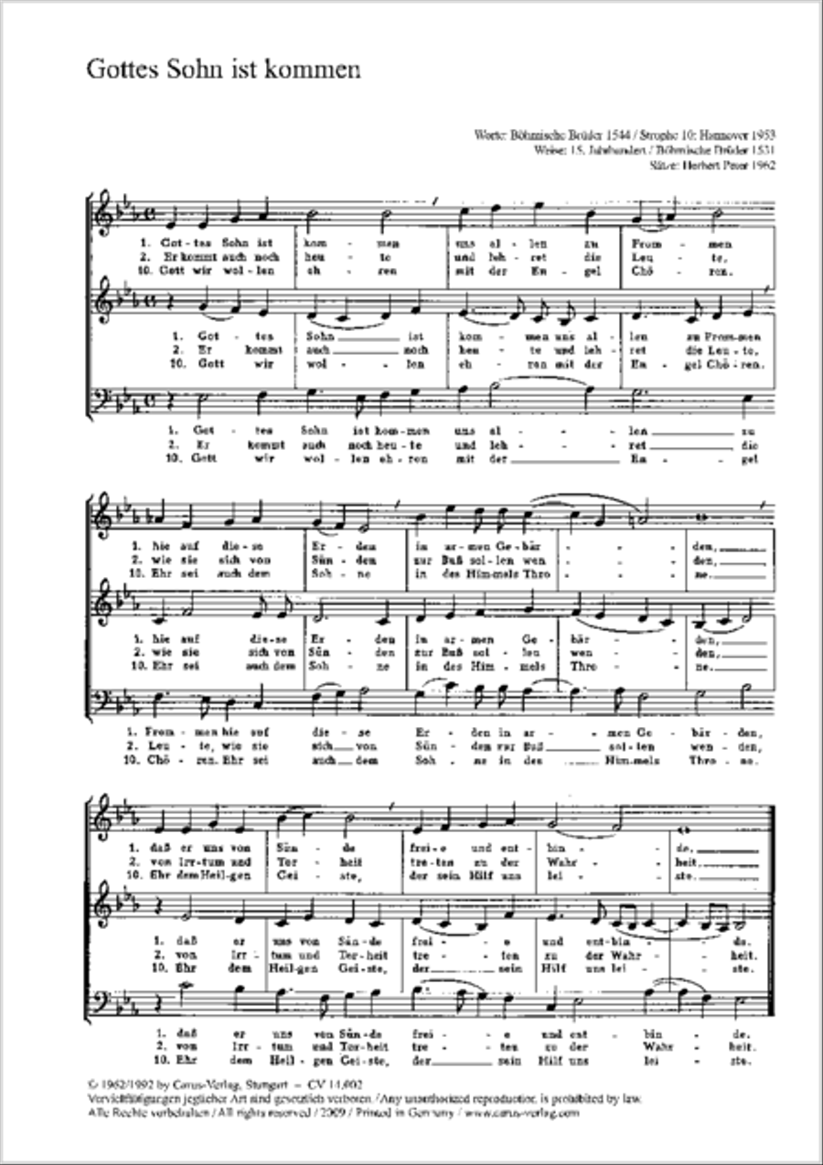 Peter: Gottes Sohn ist kommen; Stegen: Ihr lieben Christen Score scores gallery preview page 6