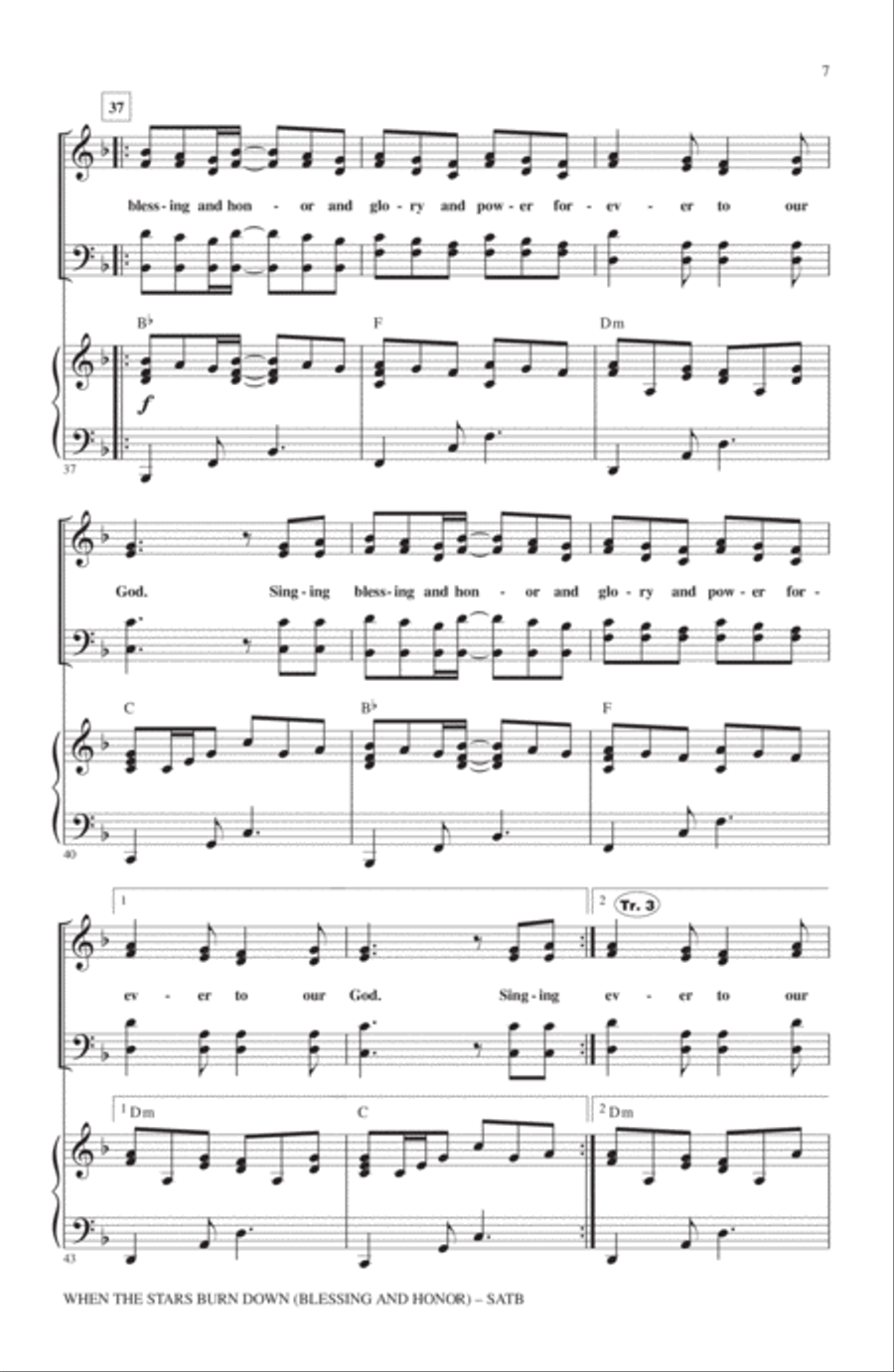 When The Stars Burn Down (Blessing And Honor) 4-Part scores gallery preview page 5