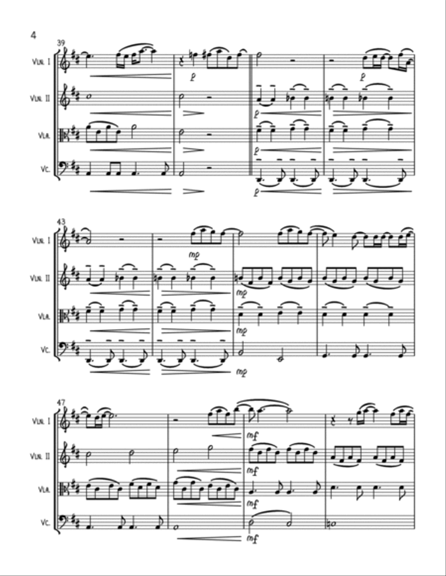 Strange String Quartet scores gallery preview page 4
