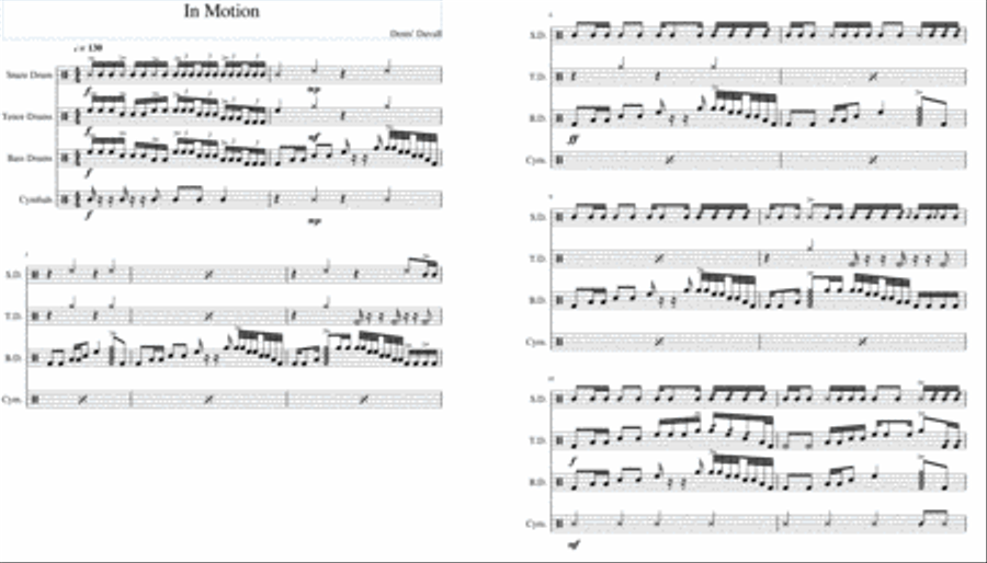 In motion In motion Drum Set scores gallery preview page 1