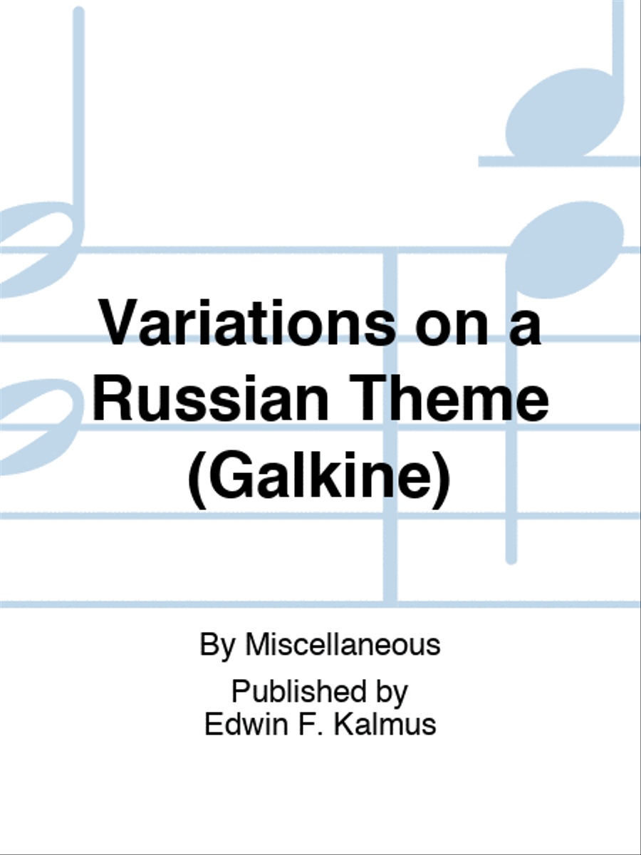 Variations on a Russian Theme (Galkine) Set of Parts scores gallery preview page 1