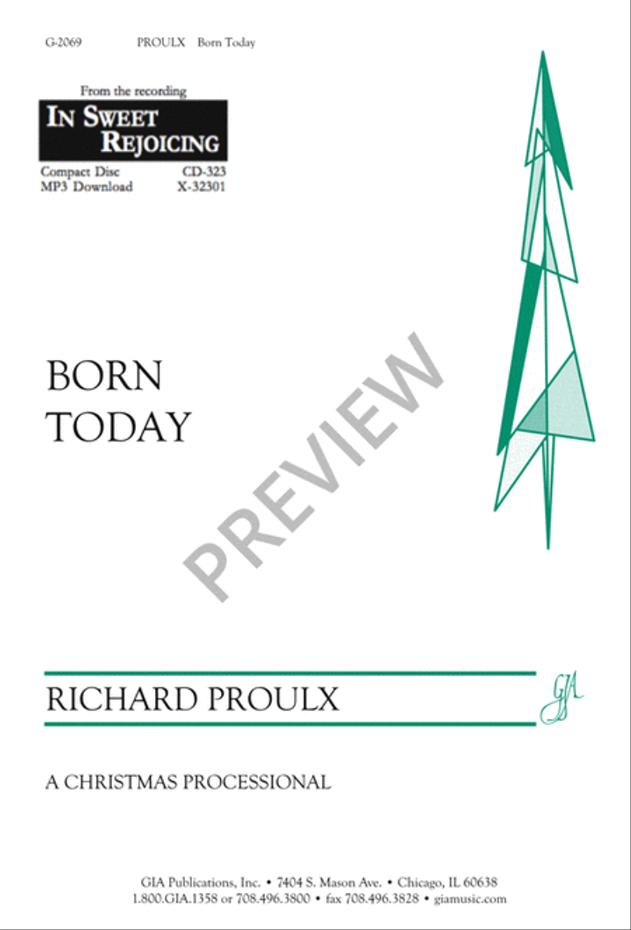 Born Today Unison Choir scores gallery preview page 2