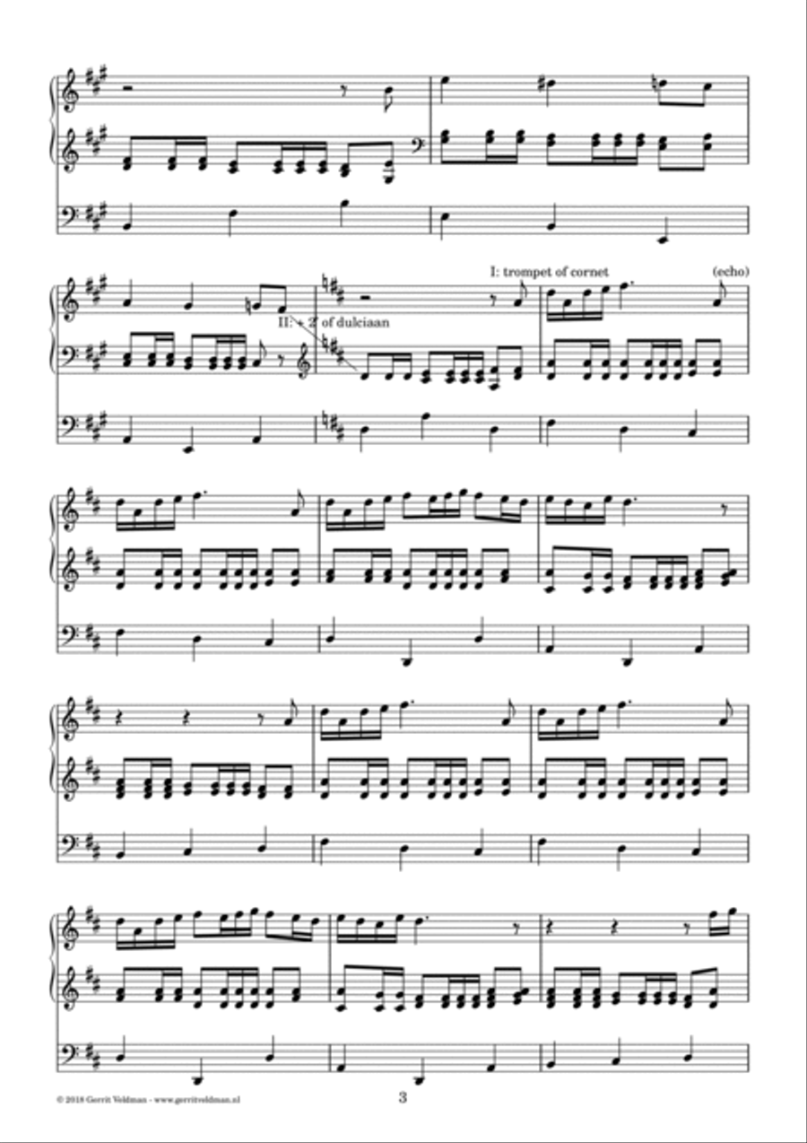 Het Wilhelmus (bolero, version in G Major) Organ Solo scores gallery preview page 3