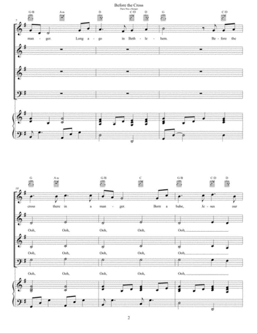 Before The Cross There Was A Manger 4-Part scores gallery preview page 2