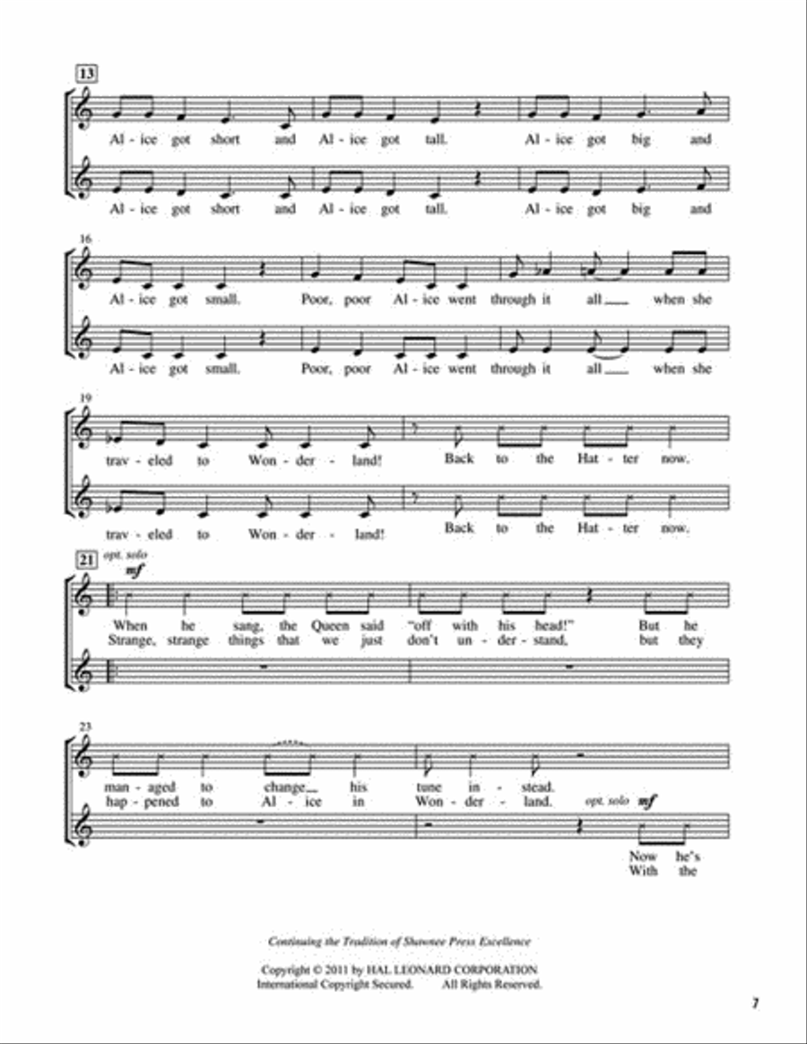 Sing Me a Story – Classic Stories Throughout Time Come to Life in Song and Rhyme 2-Part scores gallery preview page 8