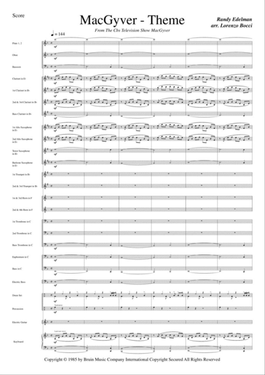 Macgyver - Theme Concert Band scores gallery preview page 3