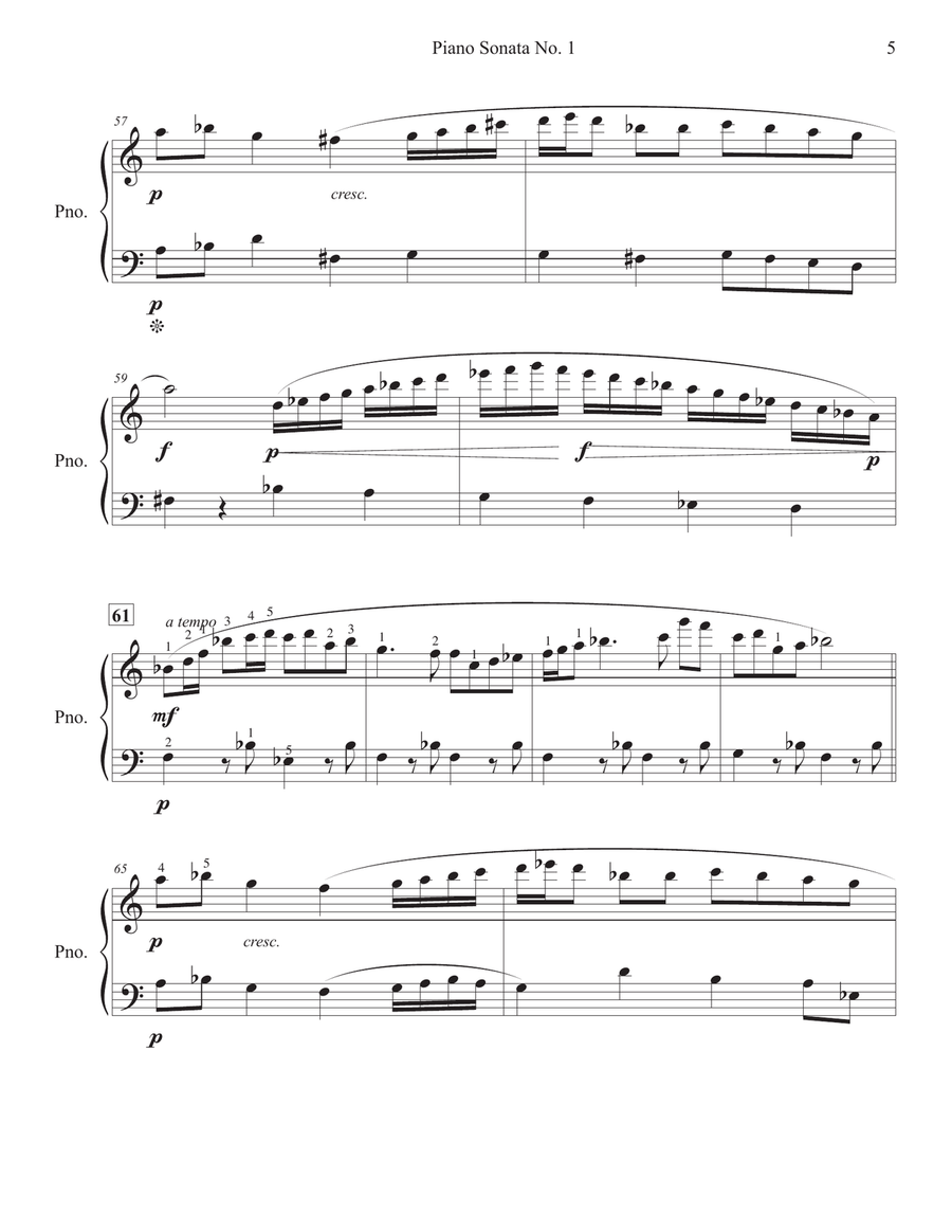 Piano Sonata No. 1 Piano Solo scores gallery preview page 5