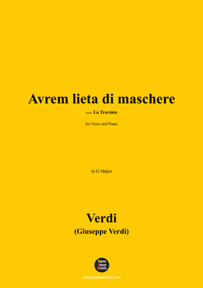 Verdi-Avrem lieta di maschere(Finale II),Act 2 No.11,in G Major