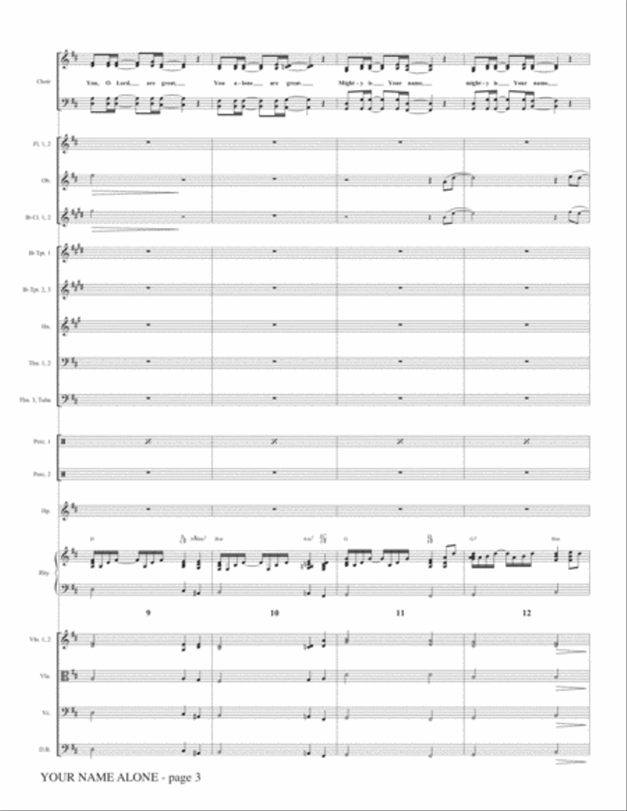 Your Name Alone (with Your Name) - Full Score Choir scores gallery preview page 3