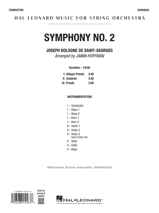 Symphony No. 2 (arr. Jamin Hoffman) - Conductor Score (Full Score)