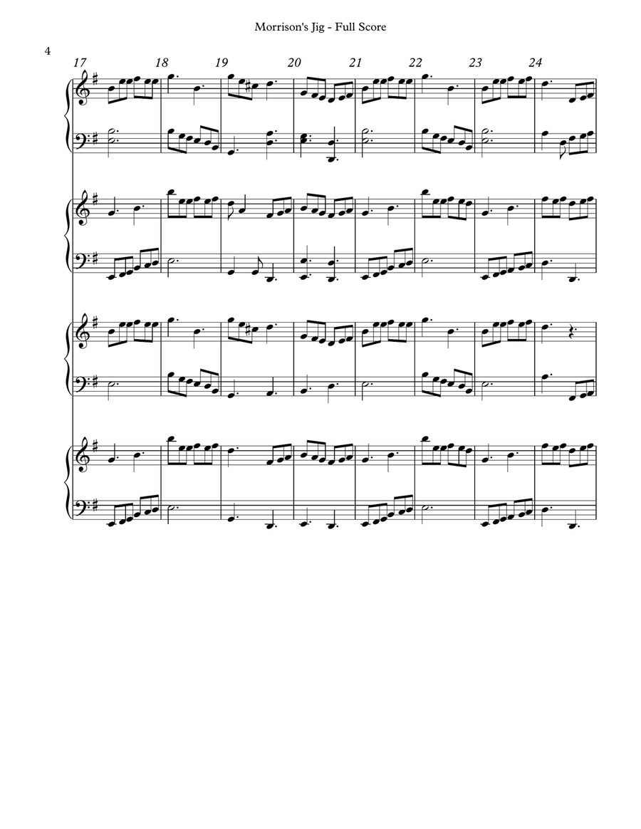 Morrison's Jig, Multi-Level Duet for Harps, Conductor's Score Small Ensemble scores gallery preview page 4