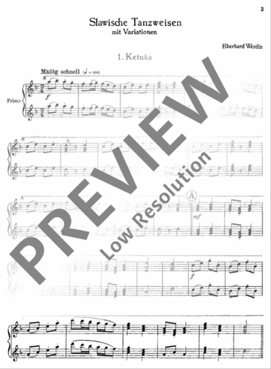 Slavonic Dances with Variations Piano Duet scores gallery preview page 4