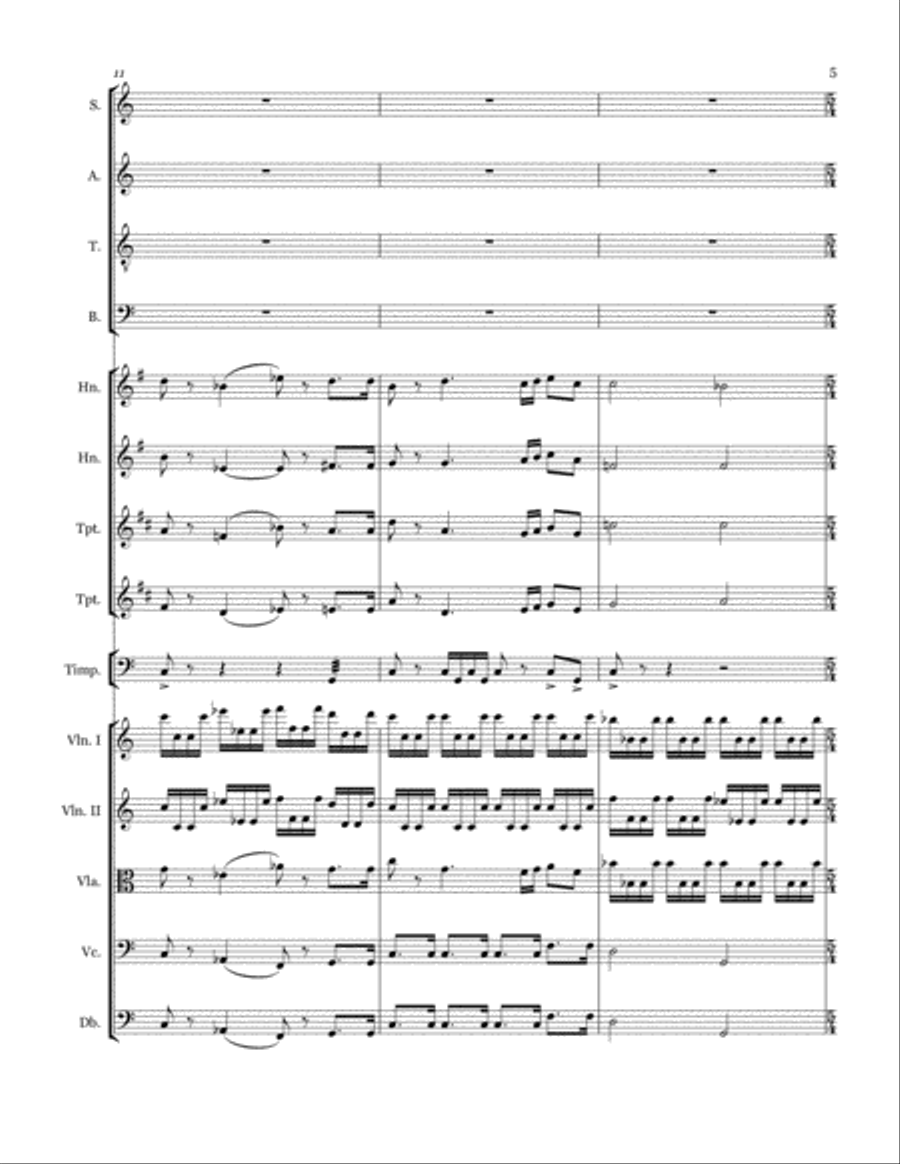 Let All the Dwellers of the Earth Large Ensemble scores gallery preview page 5
