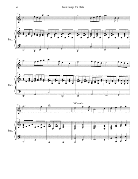 Four Songs for Flute Solo Easy