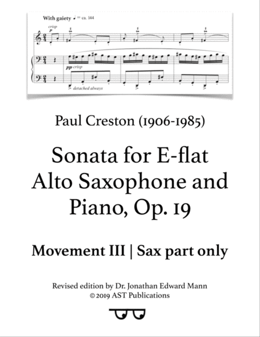 Saxophone Sonata Saxophone Sonata Alto Saxophone scores gallery preview page 1