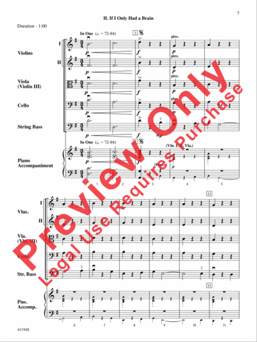 The Wizard of Oz, Suite from String Orchestra scores gallery preview page 8