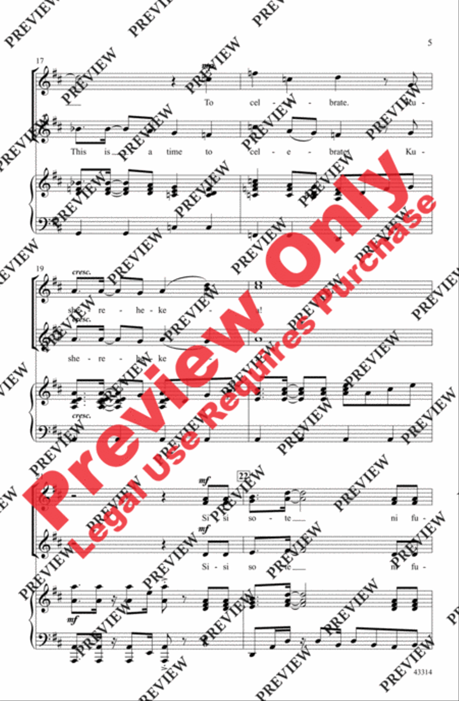 Sisi Sote Sisi Sote Women's Choir scores gallery preview page 5