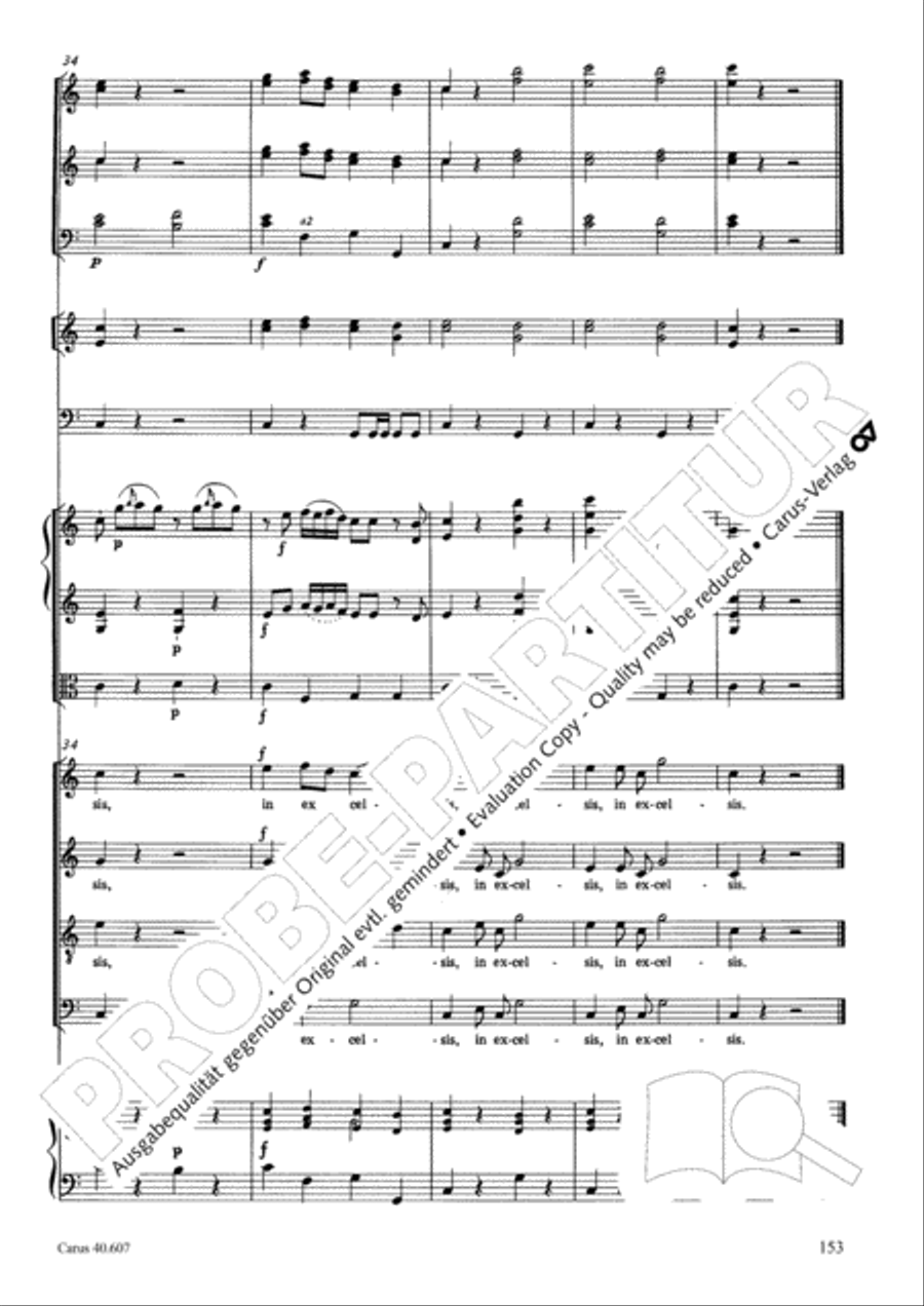 Mass in time of war (Missa in tempore belli) 4-Part scores gallery preview page 162