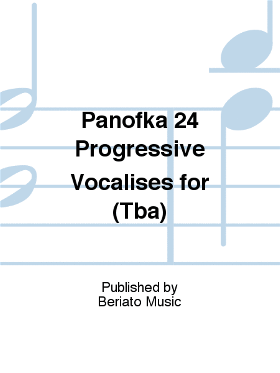 Panofka: 24 Progressive Vocalises for Tuba Tuba scores gallery preview page 1