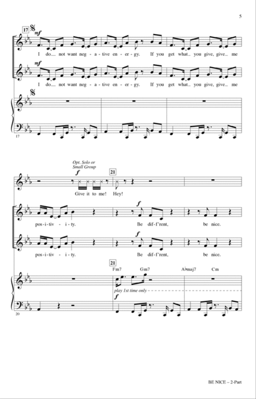 Be Nice (feat. Snoop Dogg) (arr. Alan Billingsley) 2-Part scores gallery preview page 4