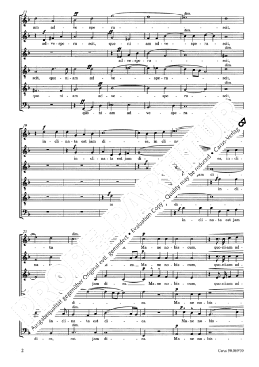 Mane nobiscum Choir scores gallery preview page 3