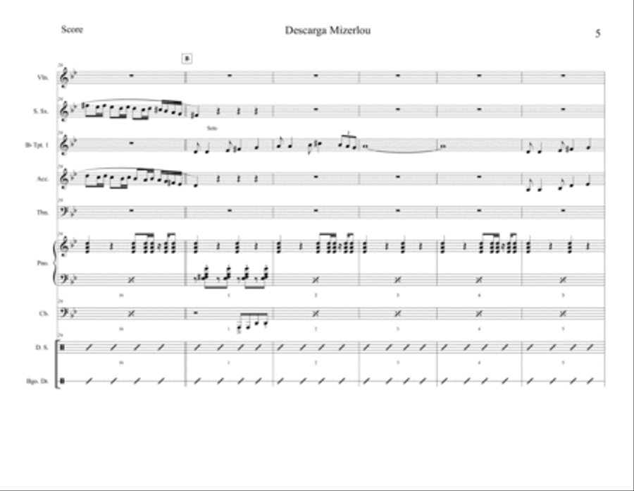 Descarga Mizerlou Descarga Mizerlou Large Ensemble scores gallery preview page 5
