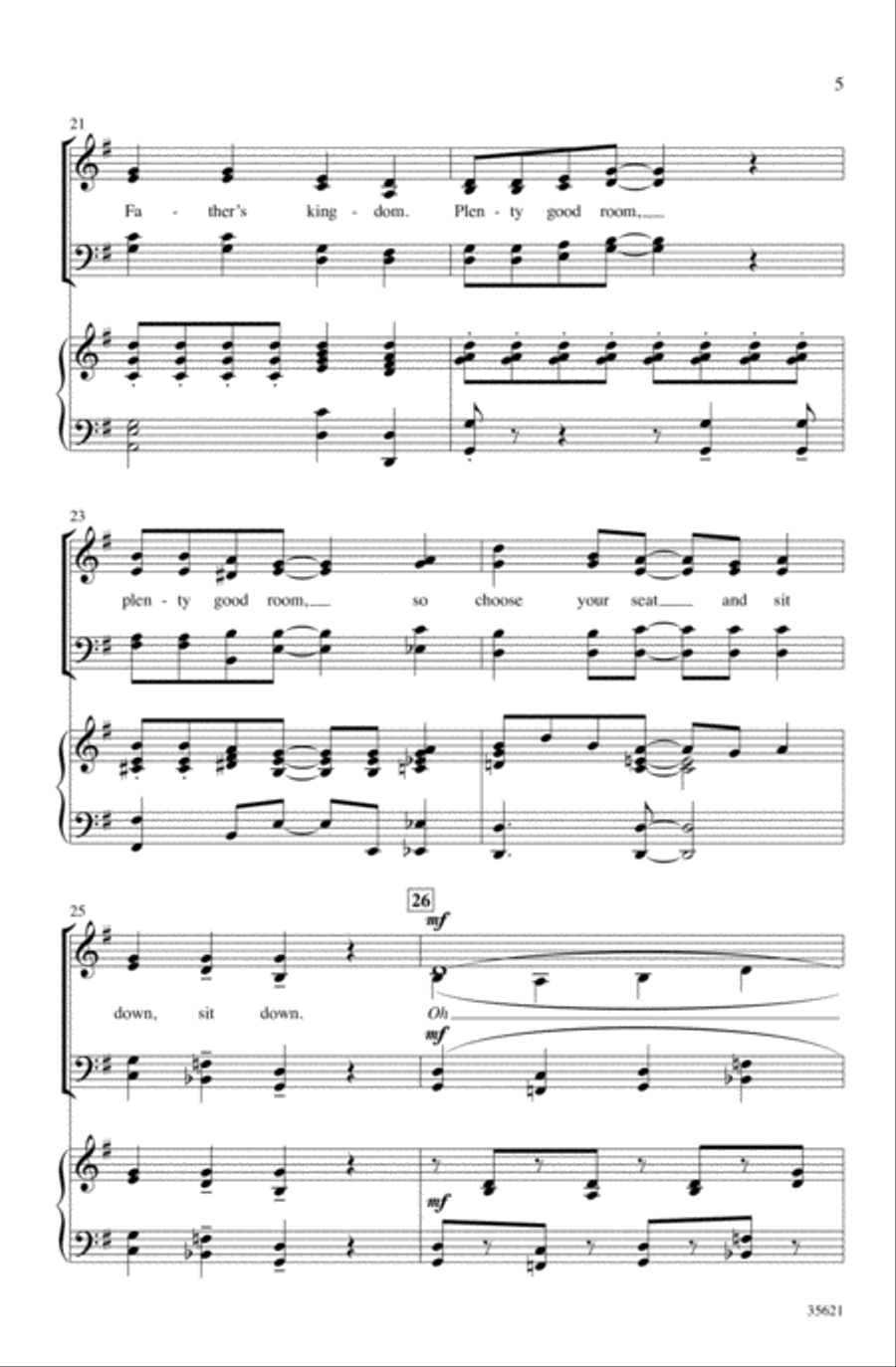 Plenty Good Room Plenty Good Room 4-Part scores gallery preview page 4