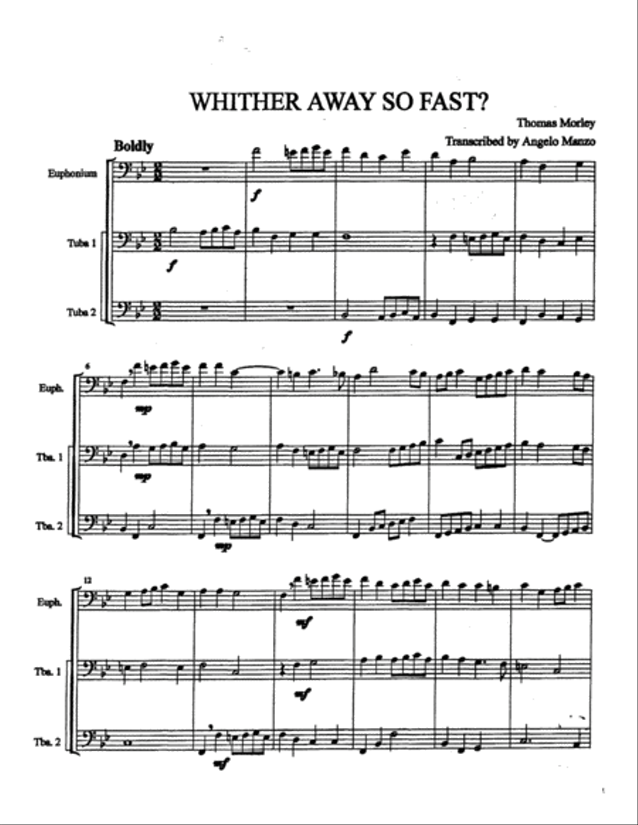 Whither Away so Fast? Brass Trio scores gallery preview page 2