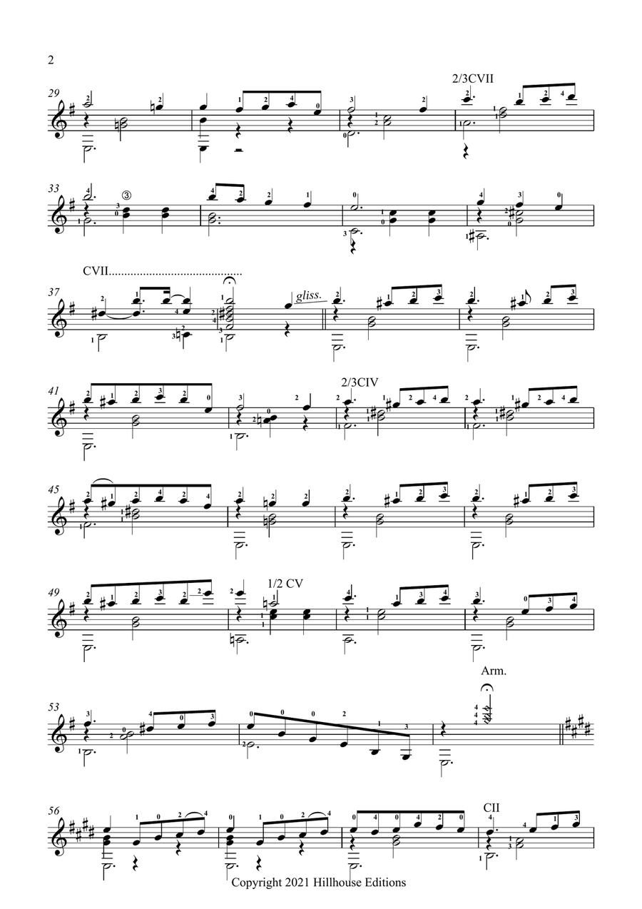 Mi Favorita (Mazurka) Classical Guitar scores gallery preview page 2