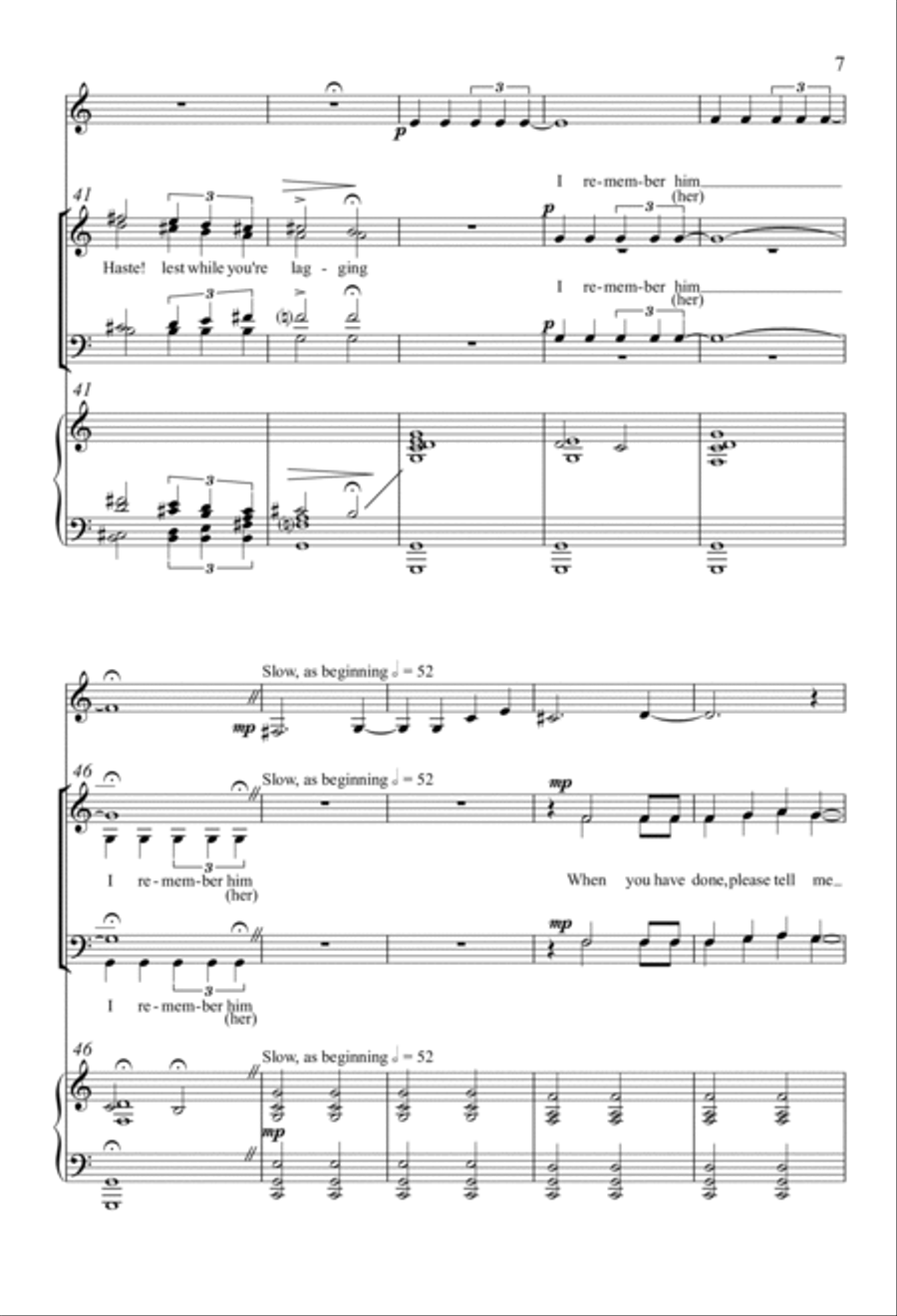 Heart, We Will Forget Him! 4-Part scores gallery preview page 5